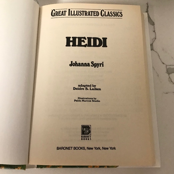 Heidi Great Illustrated Classics Book 1990 Hard Cover Vintage Mint - Picture 5 of 6